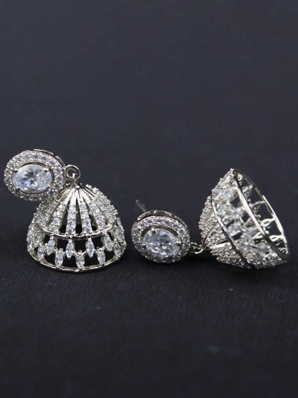 Silver jhumka best sale online