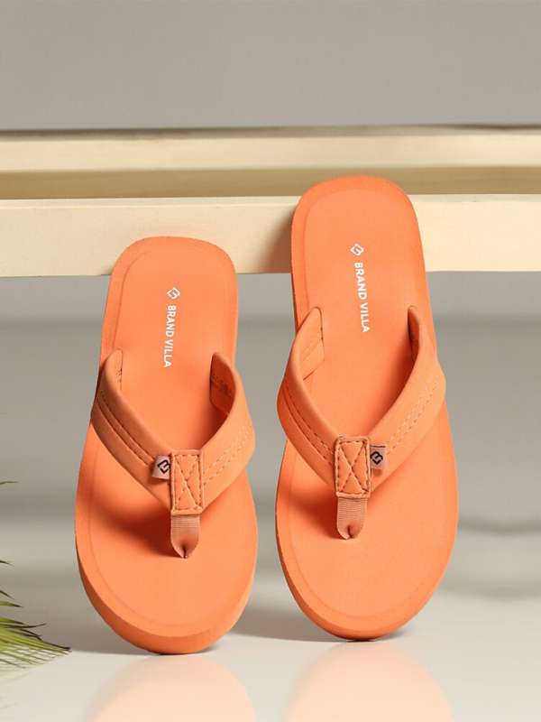 Orange flip store flops womens