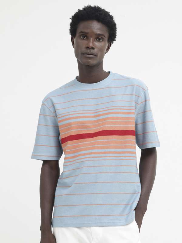 Multi coloured striped t shirt shop