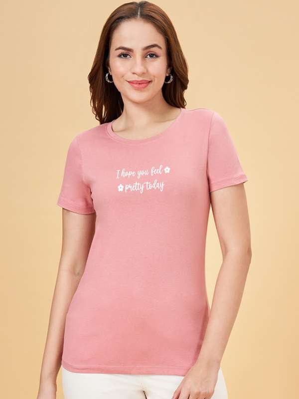Honey By Pantaloons Pink Printed Tshirts - Buy Honey By Pantaloons Pink  Printed Tshirts online in India