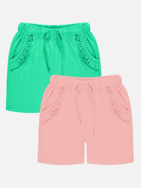 Pinkabuds Girls Green Shorts