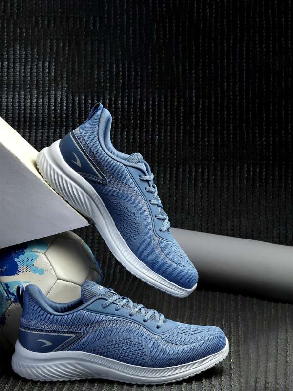 Blue and teal shoe store