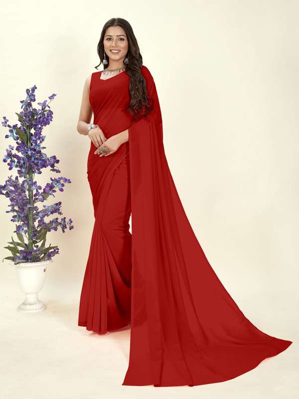 Plain saree hotsell in myntra