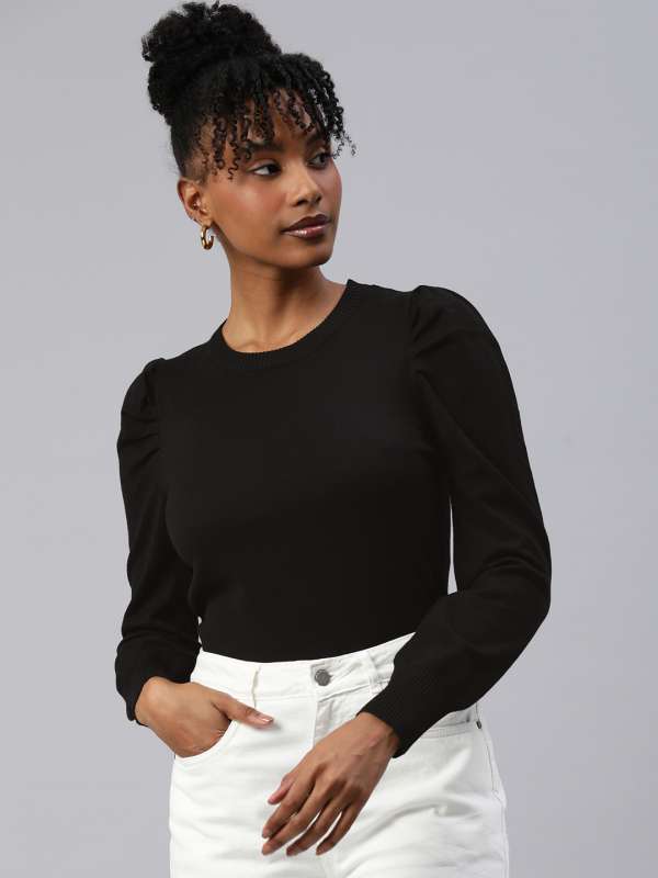 Puff Sleeve Sweater Buy Puff Sleeve Sweater online in India