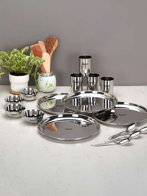 Stainless Steel Dinner Set Buy Stainless Steel Dinner Set online in India
