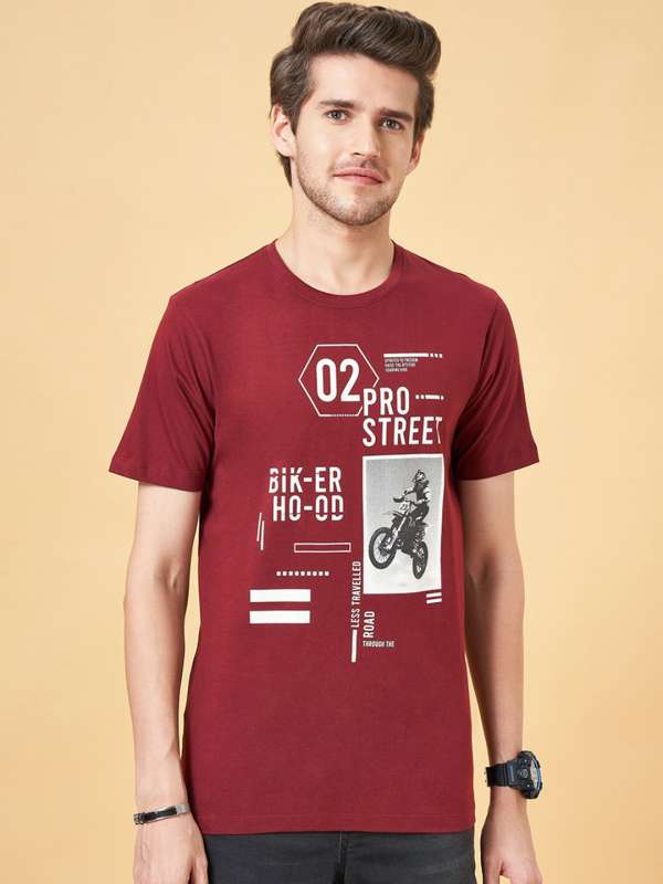 Buy SF JEANS By Pantaloons Grey Melange Printed T Shirt - Tshirts for Men  1245169