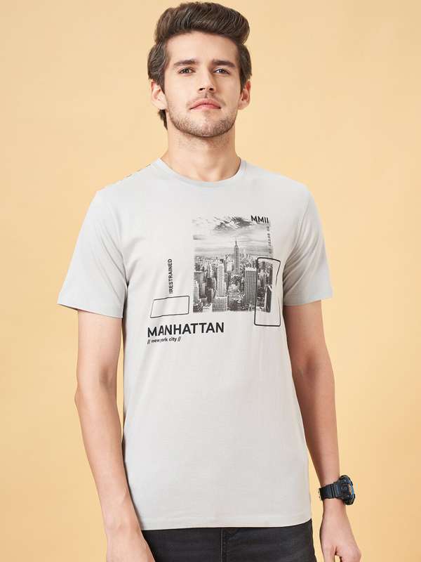 Grey jeans best sale white t shirt