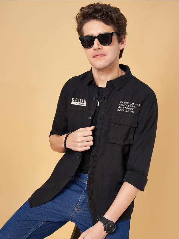Black store hood shirt