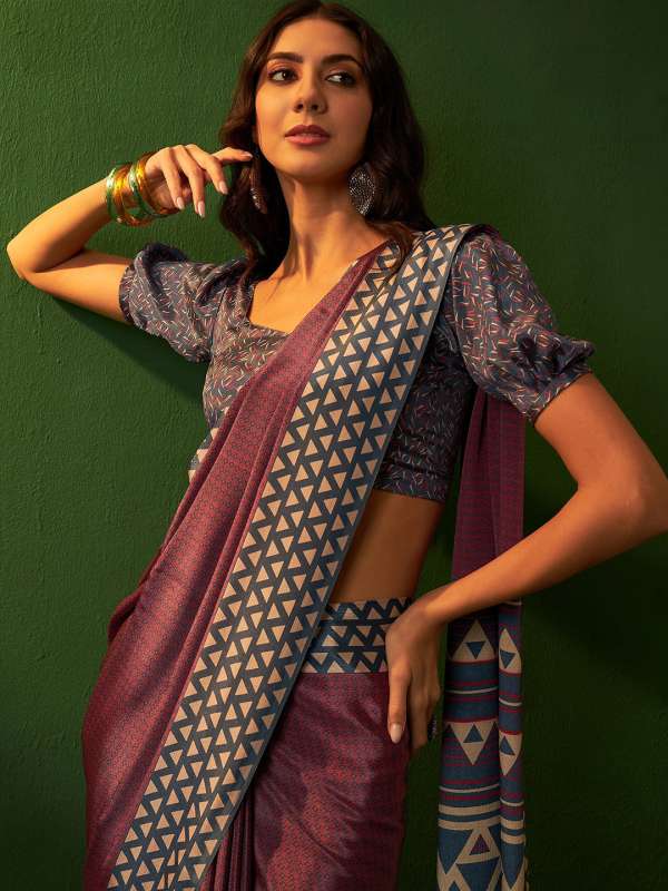 Myntra outlet crepe sarees