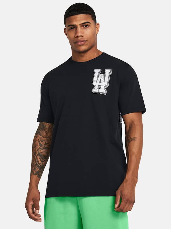 Under Armour Men HeatGea UA Velocity T-Shirt Black Tee Size Medium