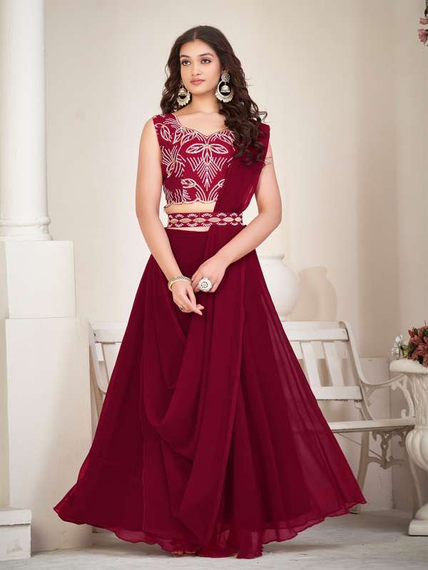 Maroon Lehenga Choli Buy Maroon Lehenga Choli Online in India