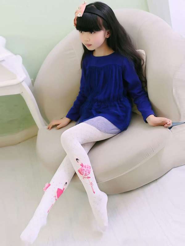 Order Mustang Kids Tights Stocking Printed Grey Color Online From