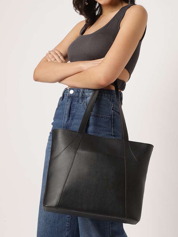 Ladies black tote handbags outlet
