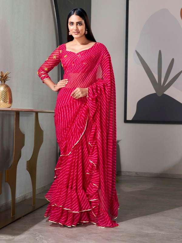 Gota patti saree myntra deals