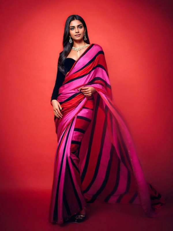 Satin saree online online myntra