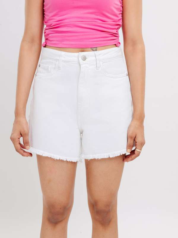 White shorts womens india on sale