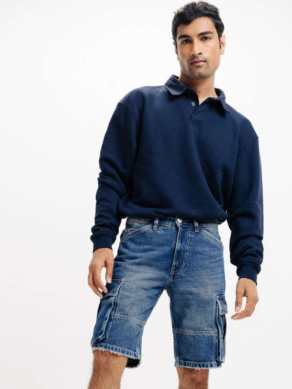 Cotton jeans sale half pant