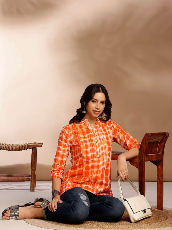 Checked cotton hot sale kurtis
