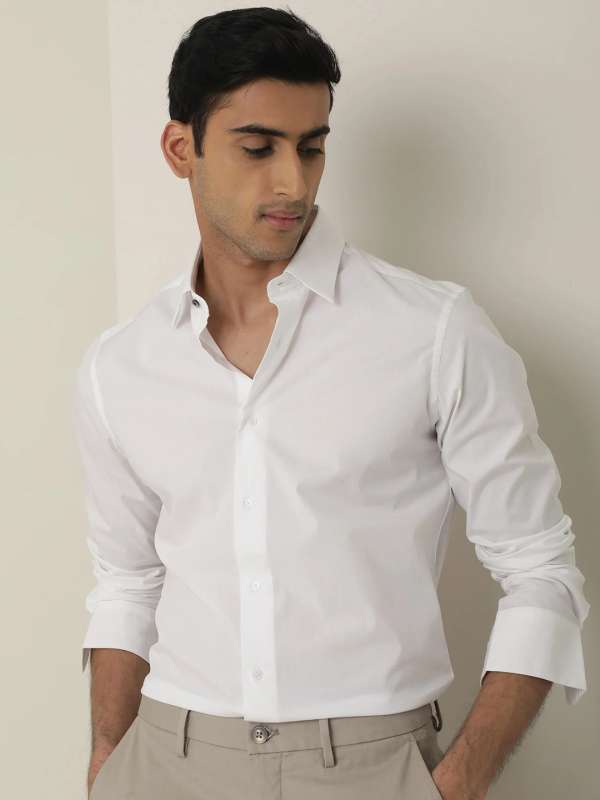 White shirt for online men style formal