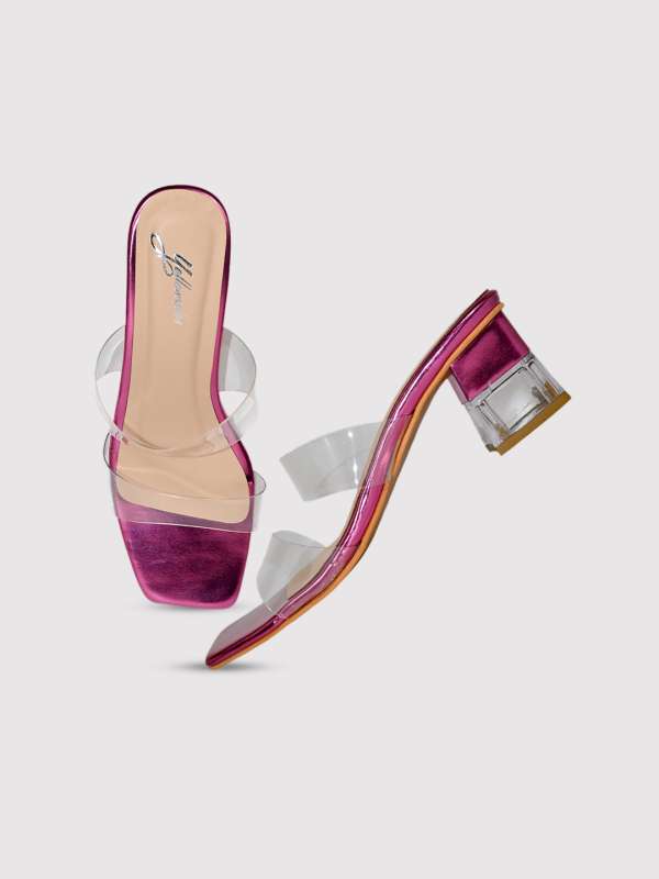 Clear strap hotsell heels wide fit