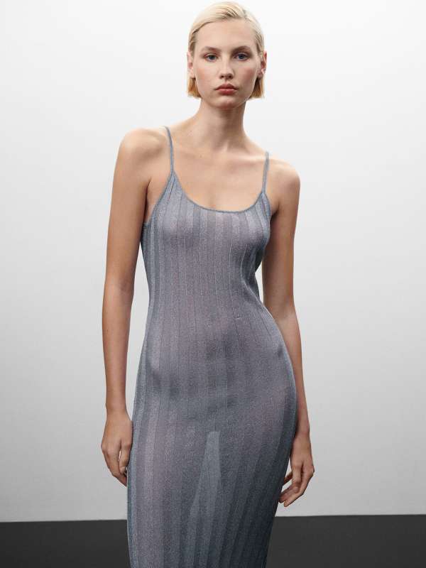 Mango Metallic Knit Dress Buy Mango Metallic Knit Dress online in India