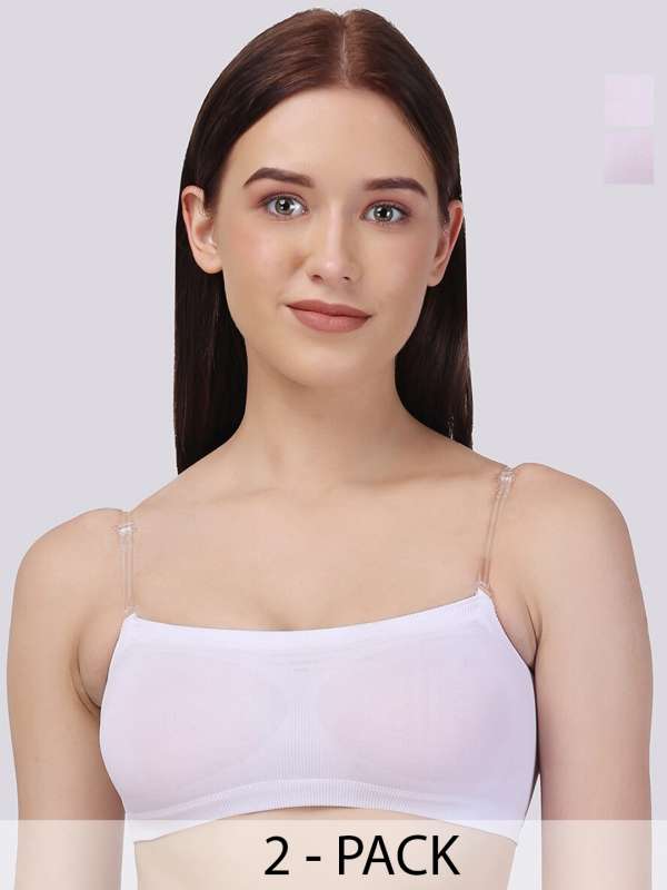 Buy Floret Cross Fit Non Padded Bra- White- Size-36 at
