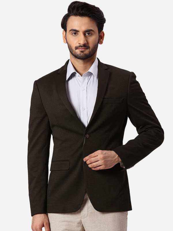 Park Avenue Brown Solid Blazer Buy Park Avenue Brown Solid Blazer online in India