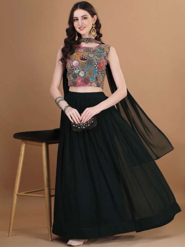 Boat neck lehenga top choli