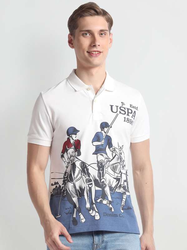 Denim shirt white deals t shirt