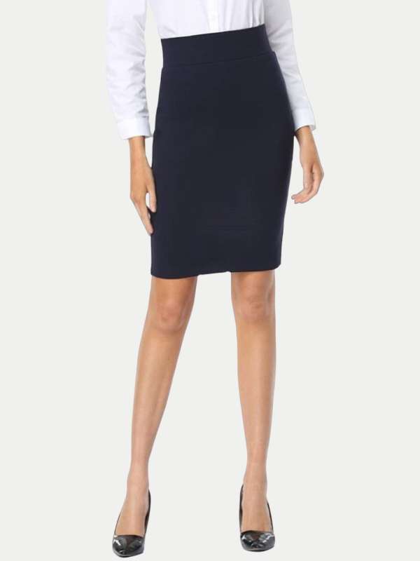 Navy Blue Pencil Skirt Buy Navy Blue Pencil Skirt online in India