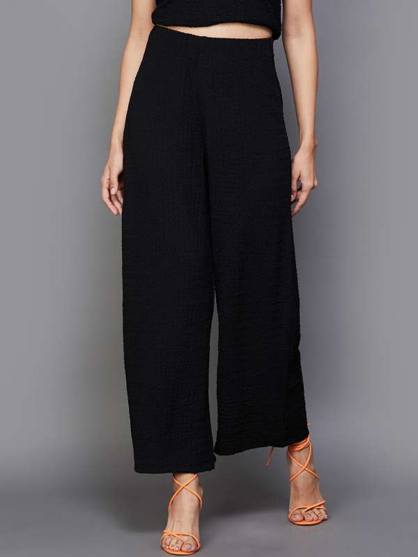 Buy CODE by Lifestyle Black High Rise Pants for Women Online