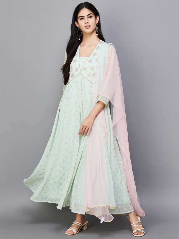 Pattu Anarkali Dress Buy Pattu Anarkali Dress online in India