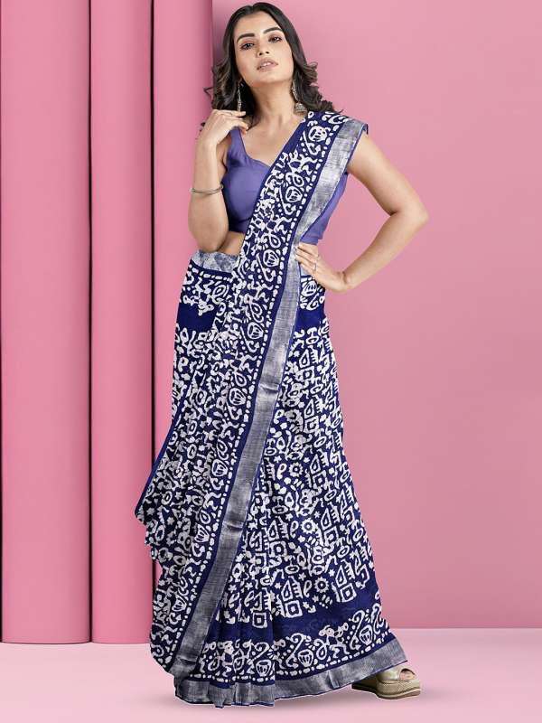 Myntra linen cheap sarees