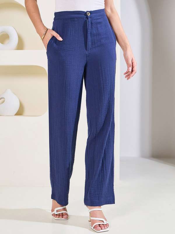 Blue, Trousers For Women, Shop Online