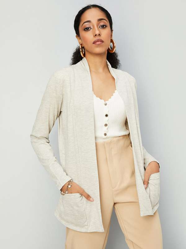 Womens cream shrug clearance