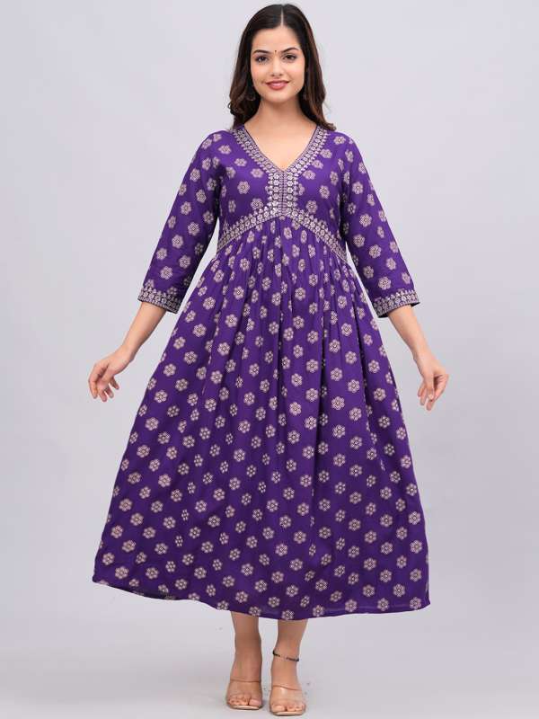 Purple colour deals dress online