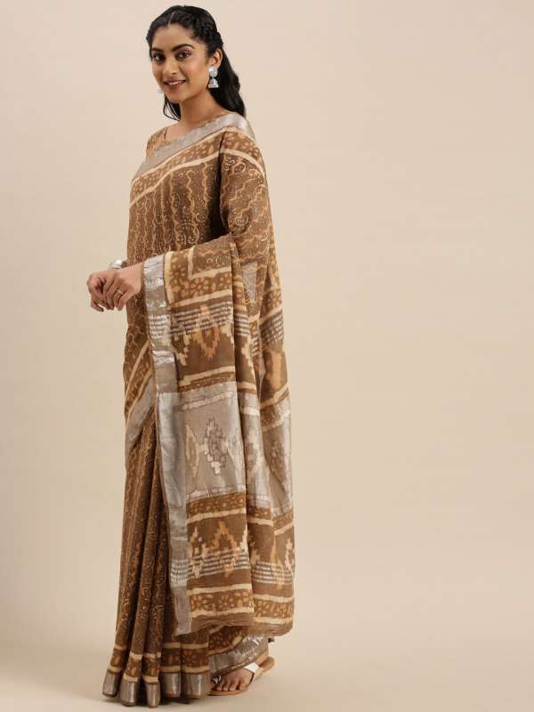 Myntra linen cheap sarees