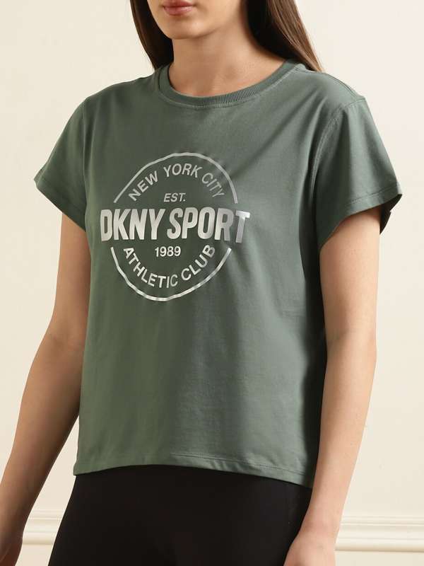 DKNY Sport printed chest logo t-shirt in black