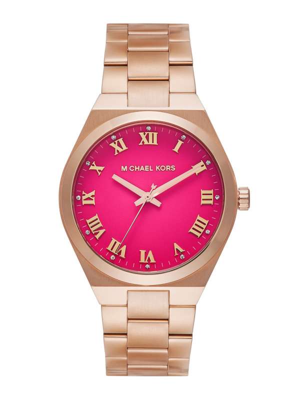 Micheal kors discount pink watch