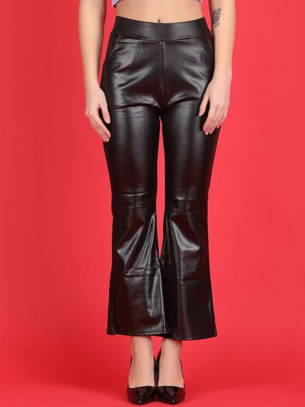 Buy Black Leather Pants Online For Women in India
