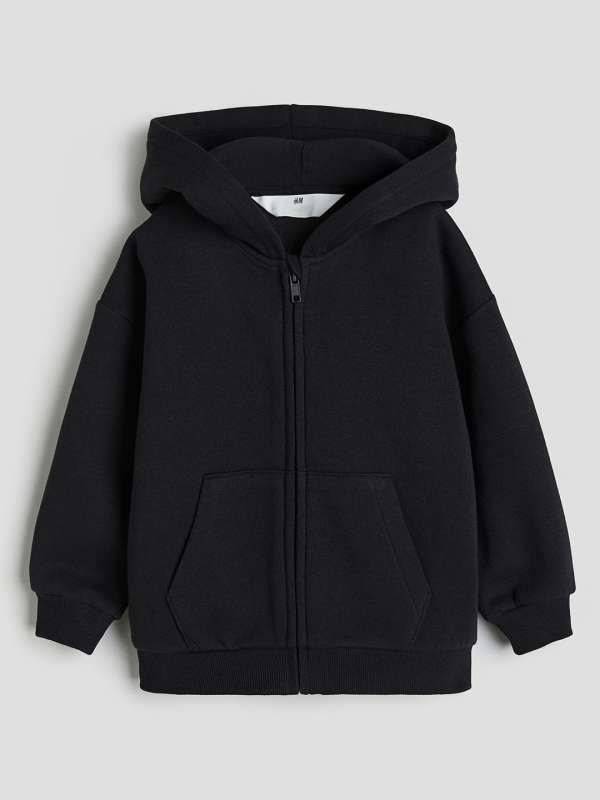 Black hoodie myntra on sale