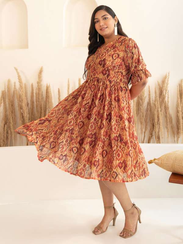 Ikkat cotton long on sale frocks