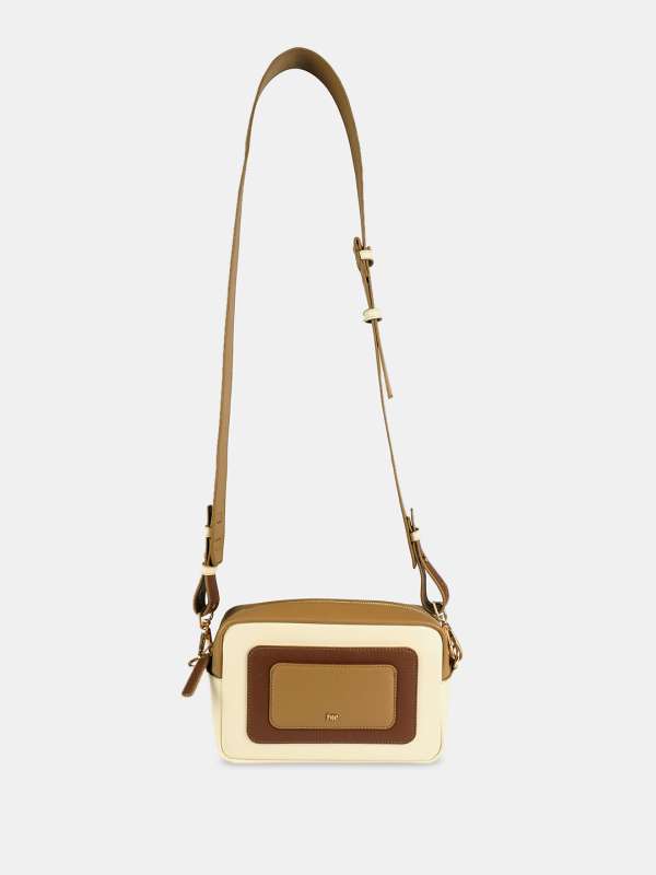 Beige sling bag deals