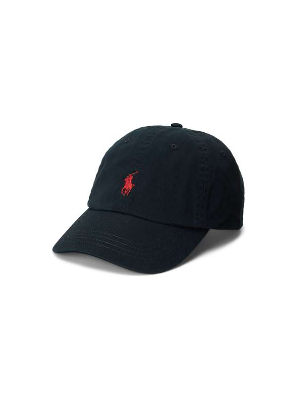 White and top black polo hat