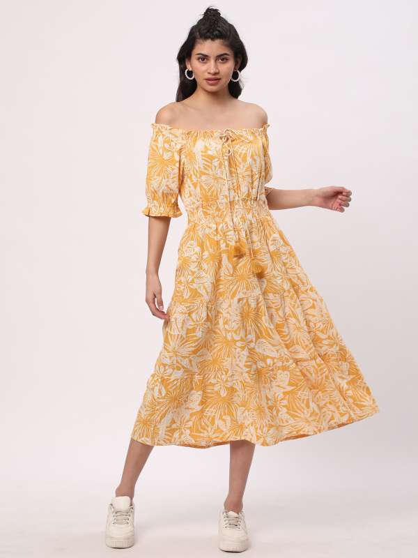 Yellow Purple Women Dresses Off Shoulder Buy Yellow Purple Women