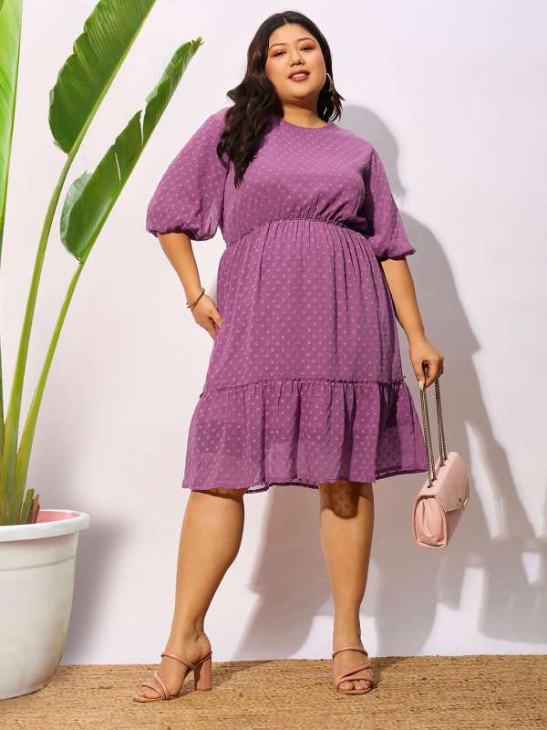 Sassafras Purple Printed Dress - Buy Sassafras Purple Printed Dress online  in India