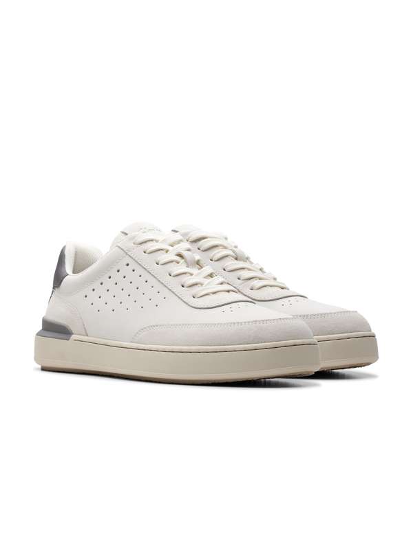 Clarks white tennis shoes outlet