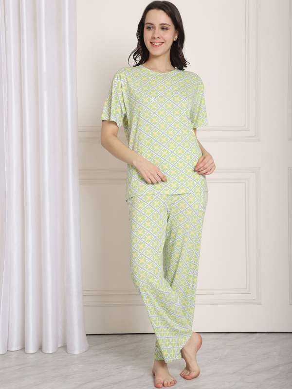 FAMES PİJAMA Mint Camisole Plus Size Pajama Set - Trendyol