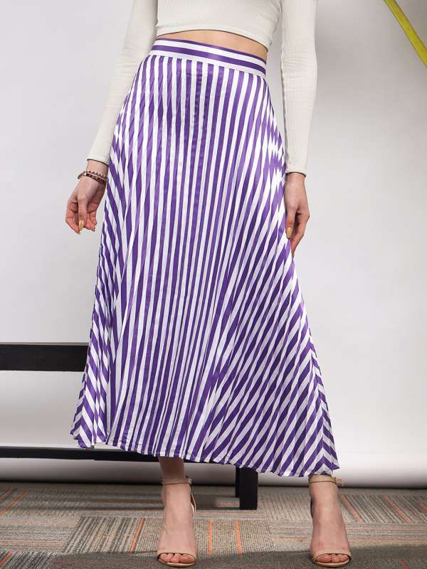 Patterned purple skirt clearance