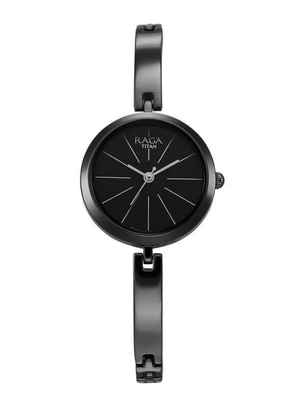 Black metal watches for ladies titan online